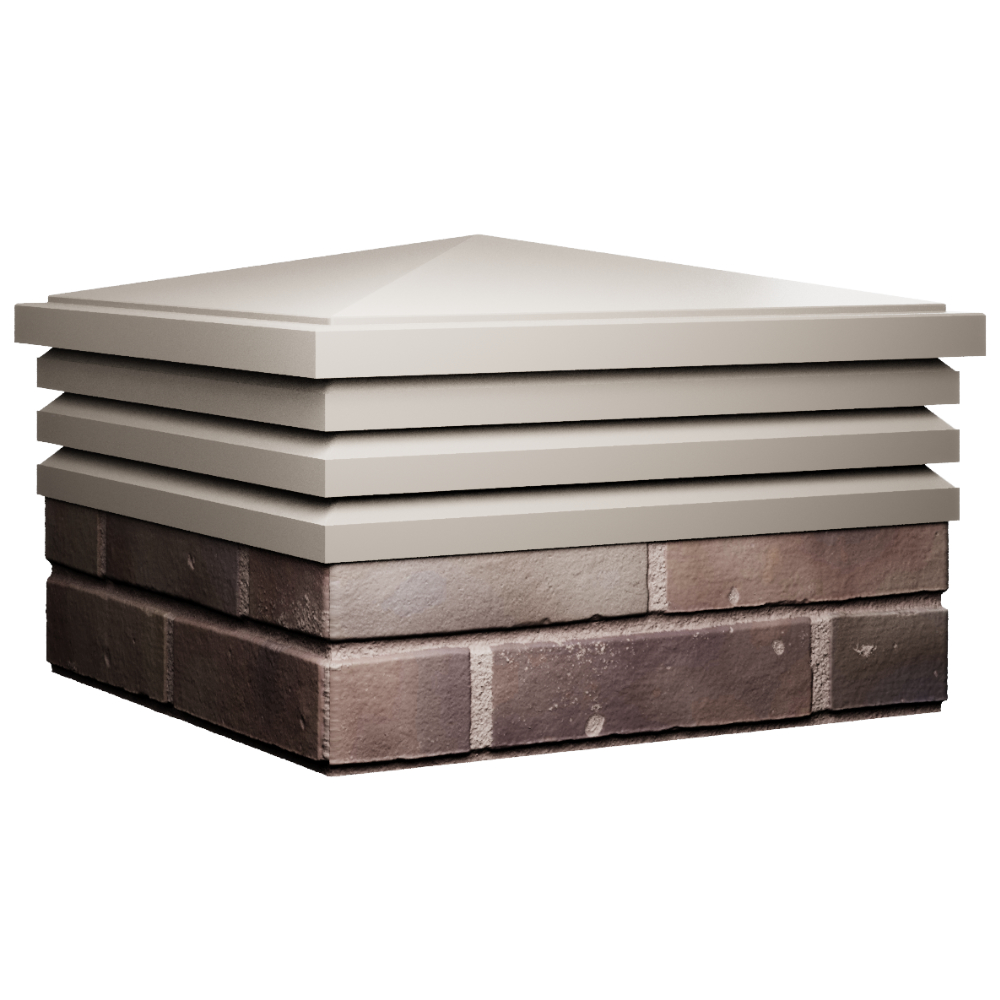 Колпак Zking Бона ХайТек Бежевый на столб 2х2 кирпича (513х513мм) в Армавире фото