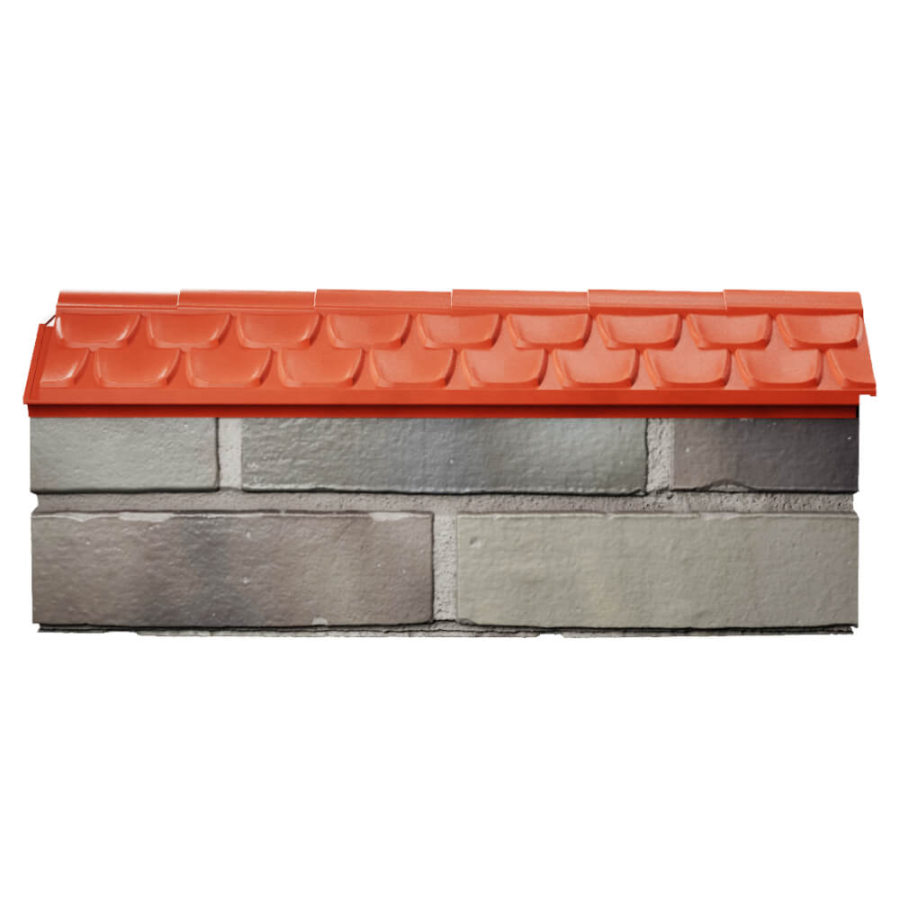 Парапет Zking Эльбрус Красный с посадкой на 0.5 кирпича (130мм) в Армавире фото
