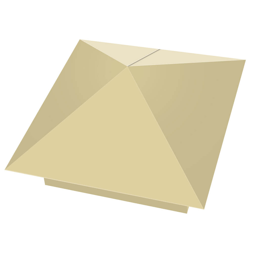 Колпак металлический 400х400мм RAL1014 Бежевый заборный Армавир фото