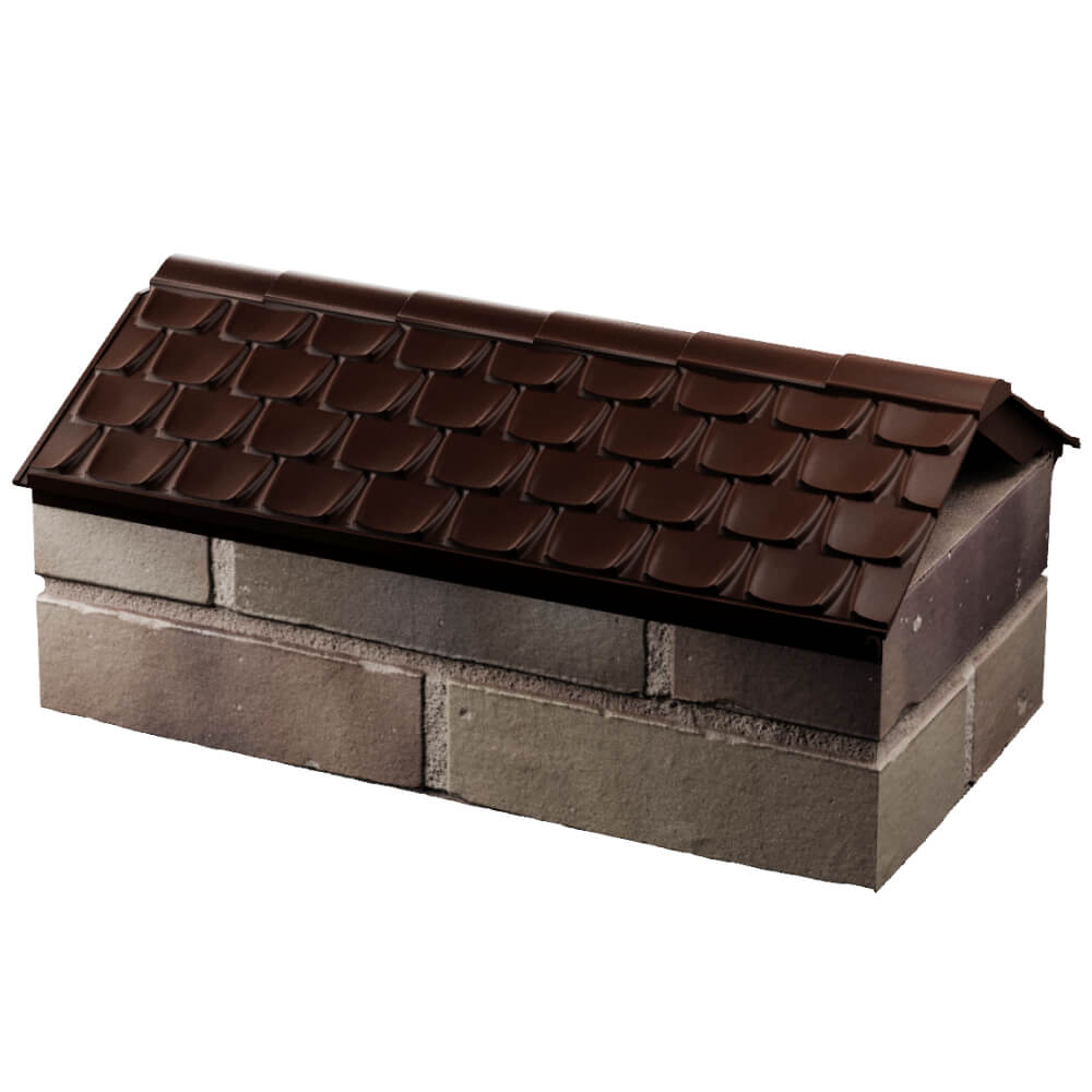 Парапет Zking Эльбрус Коричневый с посадкой на 1 кирпич (255мм) в Армавире фото