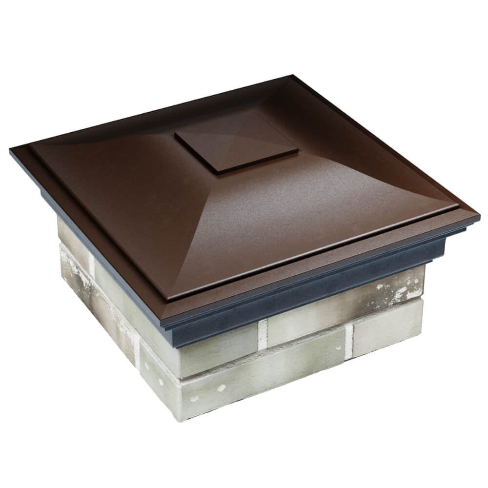 Колпак Zking Монблан Коричневый на столб 1.5х1.5 кирпича (385х385мм) в Армавире фото