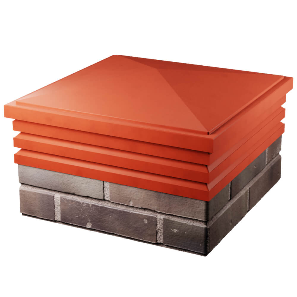 Колпак Zking Бона ХайТек Красный на столб 2х2 кирпича (513х513мм) в Армавире фото