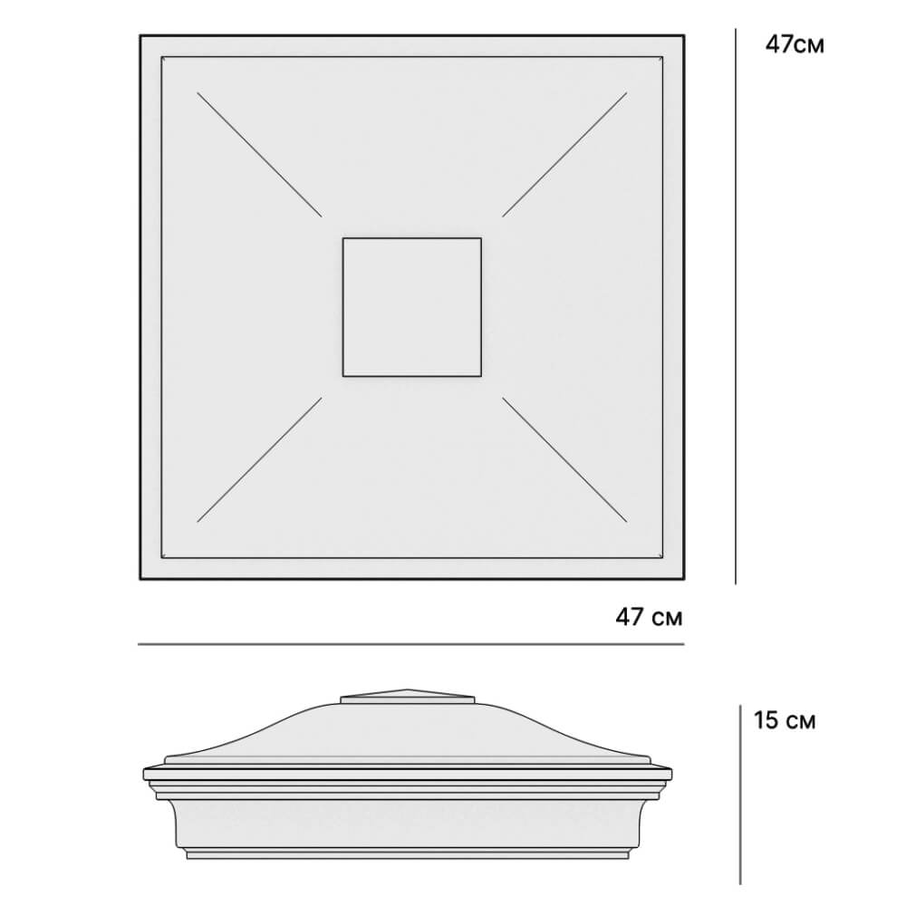 Колпак Zking Монблан Коричневый на столб 1.5х1.5 кирпича (385х385мм) в Армавире фото