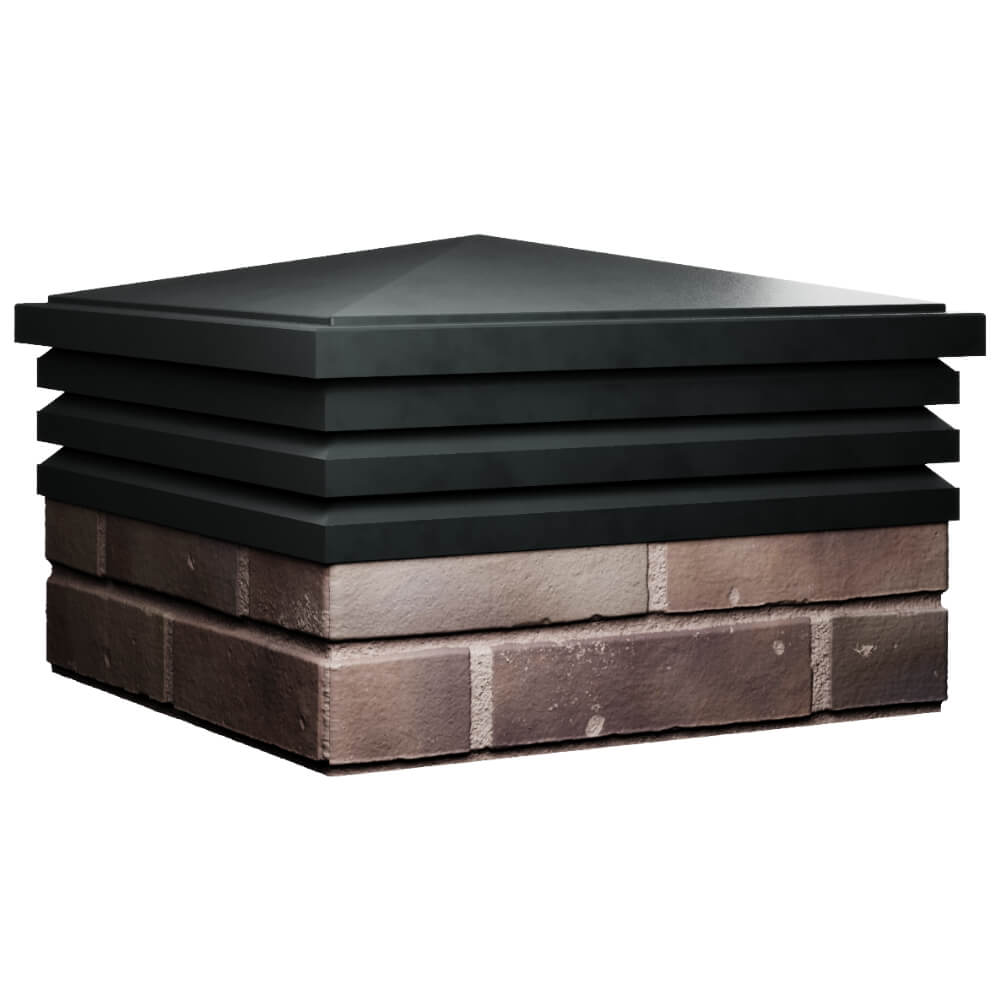 Колпак Zking Бона ХайТек Черный на столб 2х2 кирпича (513х513мм) в Армавире фото