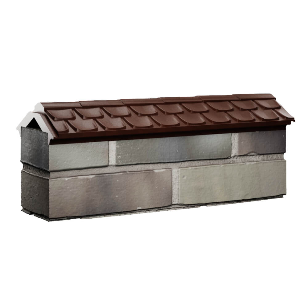 Парапет Zking Эльбрус Коричневый с посадкой на 0.5 кирпича (130мм) Армавир фото