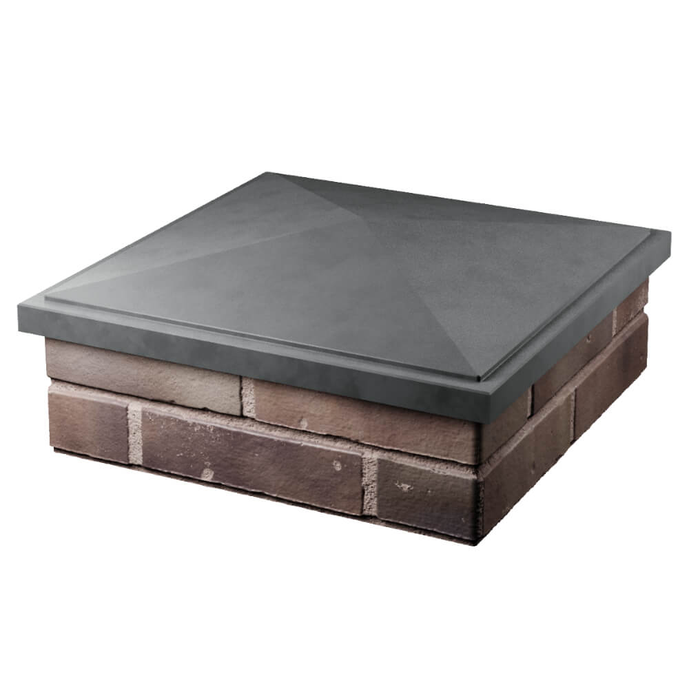 Колпак Zking БонаМоно Серый на столб 2х2 кирпича (515х515, 530х530мм) в Армавире фото