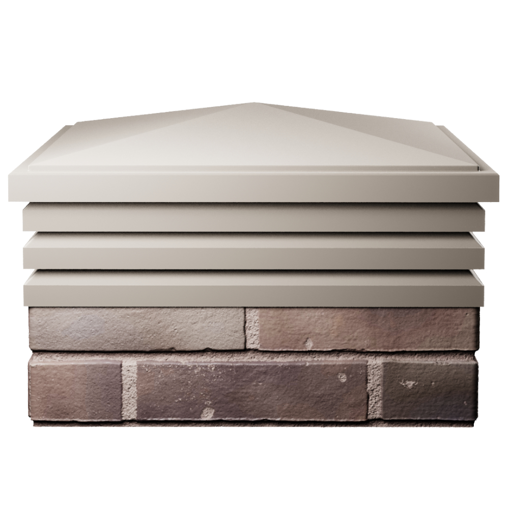 Колпак Zking Бона ХайТек Бежевый на столб 2х2 кирпича (513х513мм) Армавир фото