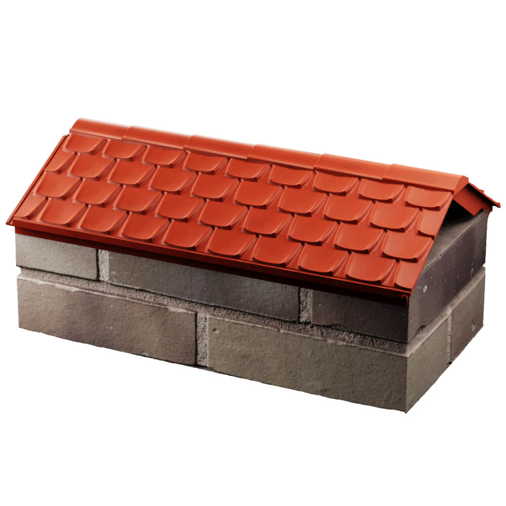 Парапет Zking Эльбрус Красный с посадкой на 1 кирпич (255мм) в Армавире фото