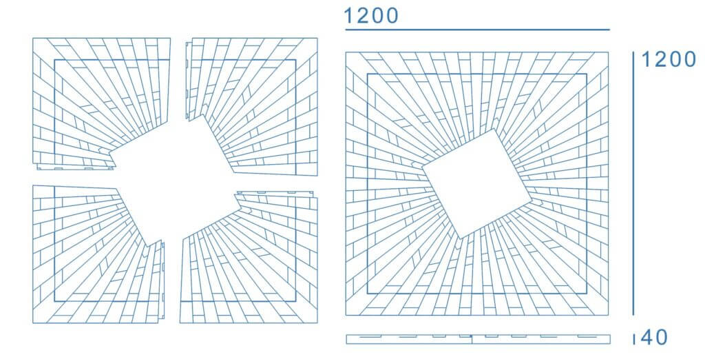 Приствольная решетка для дерева ZKING ATMOSPHERE 1.2х1.2м Черная в Армавире фото