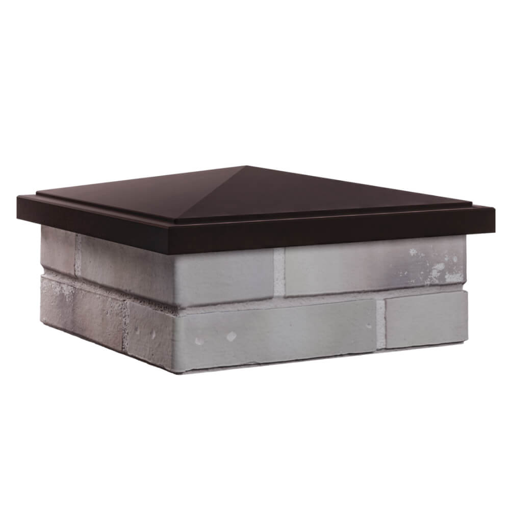 Колпак Zking БонаМоно Коричневый на столб 1.5х1.5 кирпича (385х385, 400х400мм) в Армавире фото