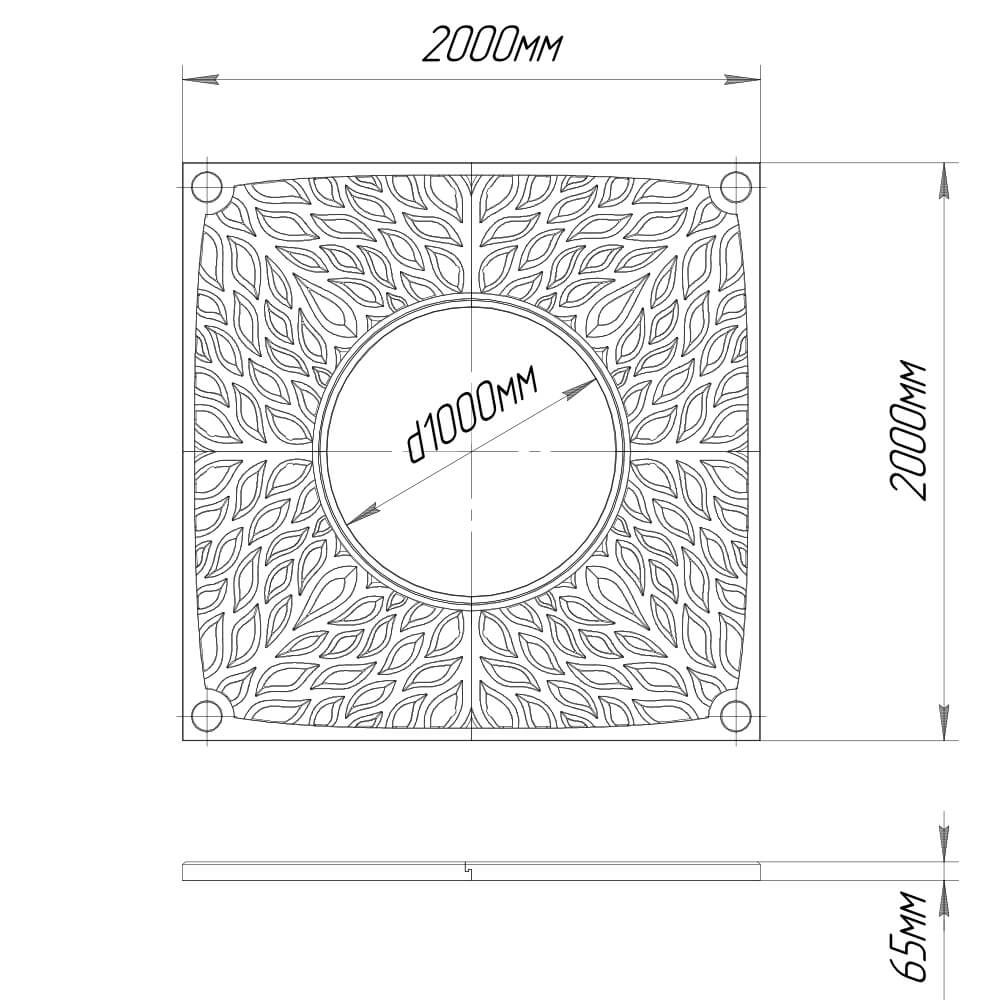 Приствольная решетка для дерева ZKING CRUST 2х2м Черная в Армавире фото