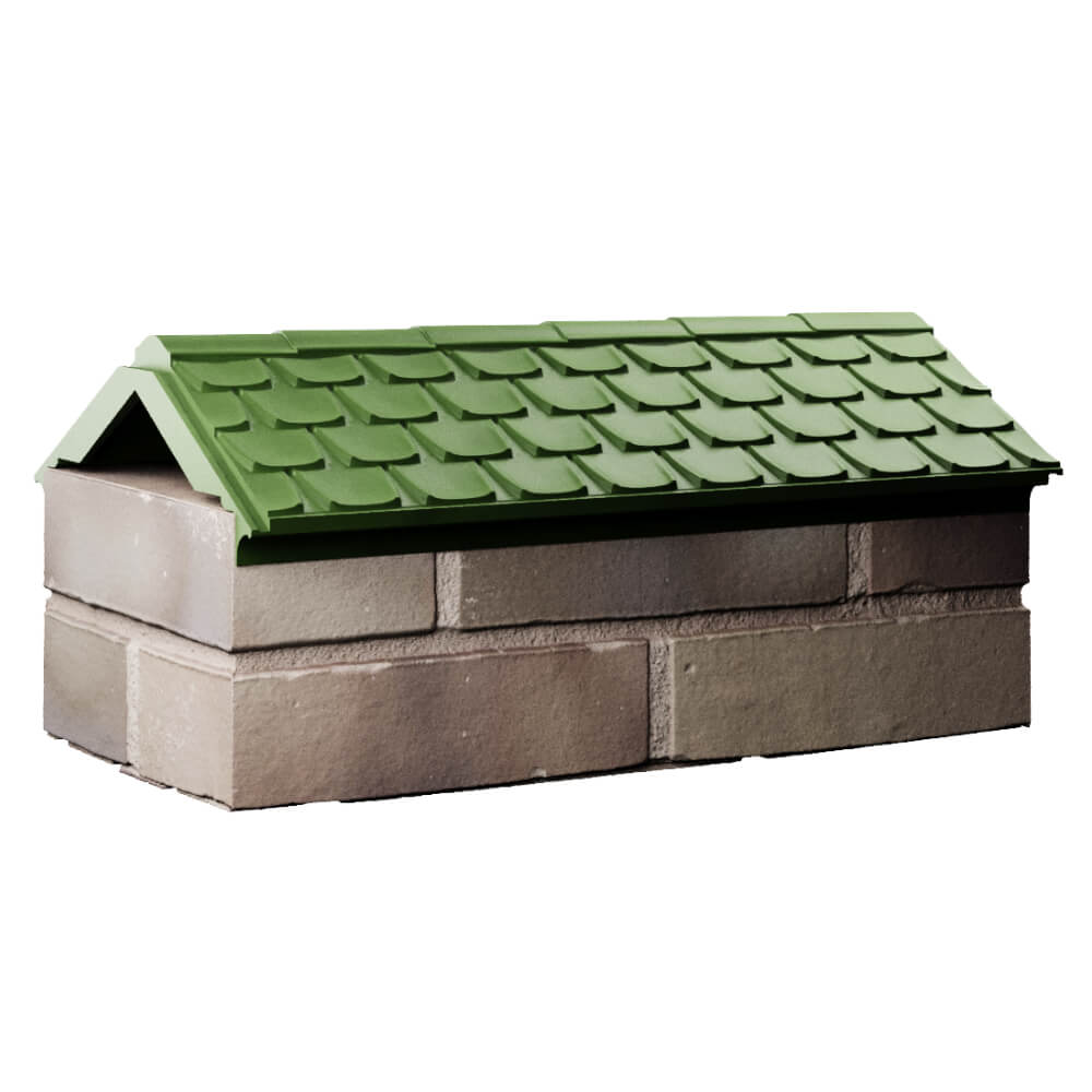 Парапет Zking Эльбрус Зеленый с посадкой на 1 кирпич (255мм) Армавир фото