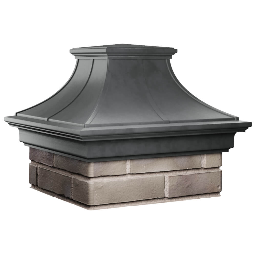 Колпак Zking Монблан Премиум Серый на столб 1.5х1.5 кирпича (385х385мм) в Армавире фото