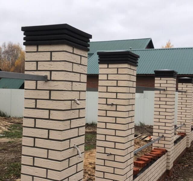 Колпак Zking Бона ХайТек Коричневый на столб 1.5х1.5 кирпича (385х385мм) в Армавире фото