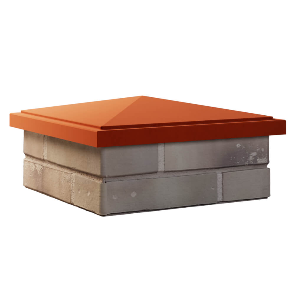 Колпак Zking БонаМоно Красный на столб 1.5х1.5 кирпича (385х385, 400х400мм) в Армавире фото