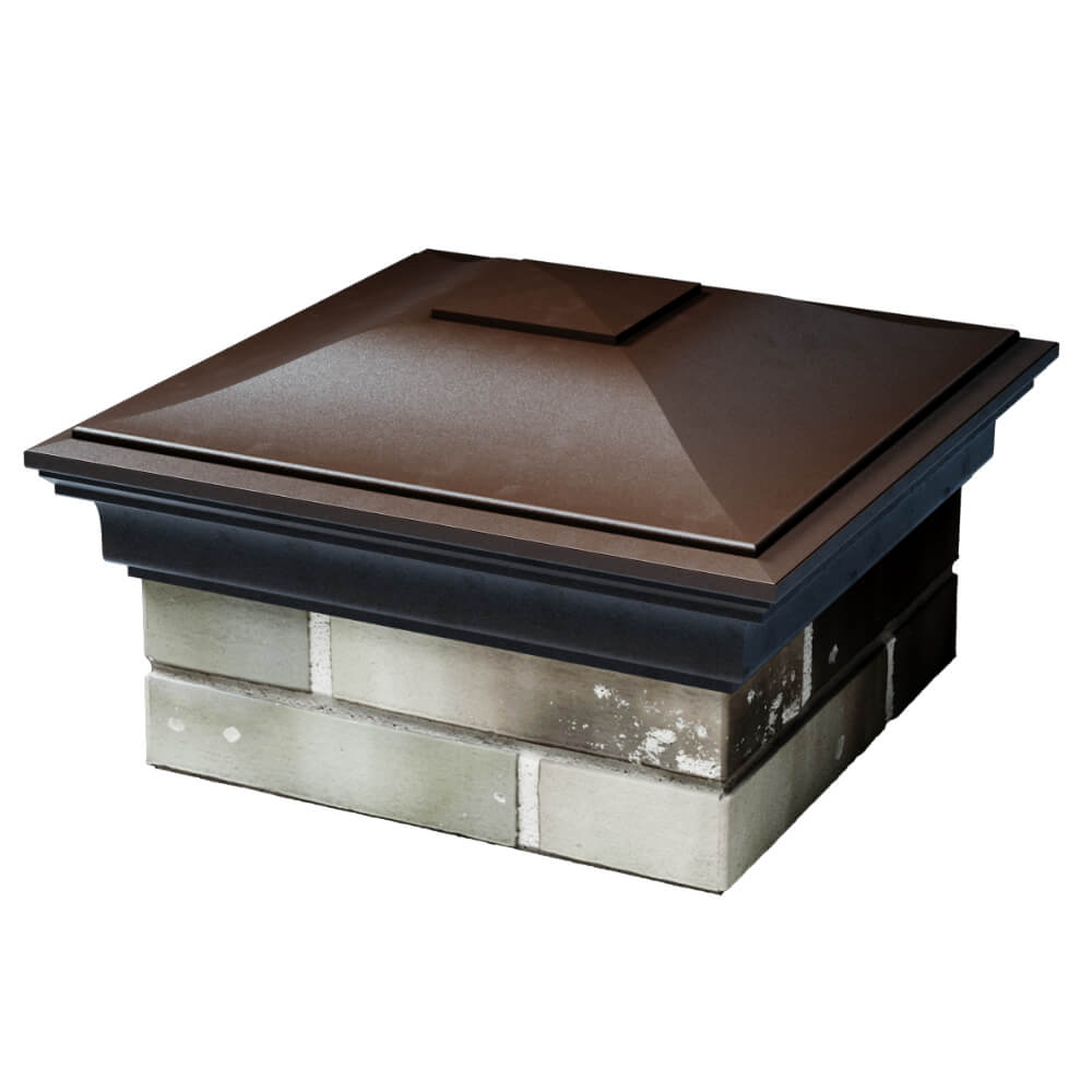 Колпак Zking Монблан Коричневый на столб 1.5х1.5 кирпича (385х385мм) в Армавире фото