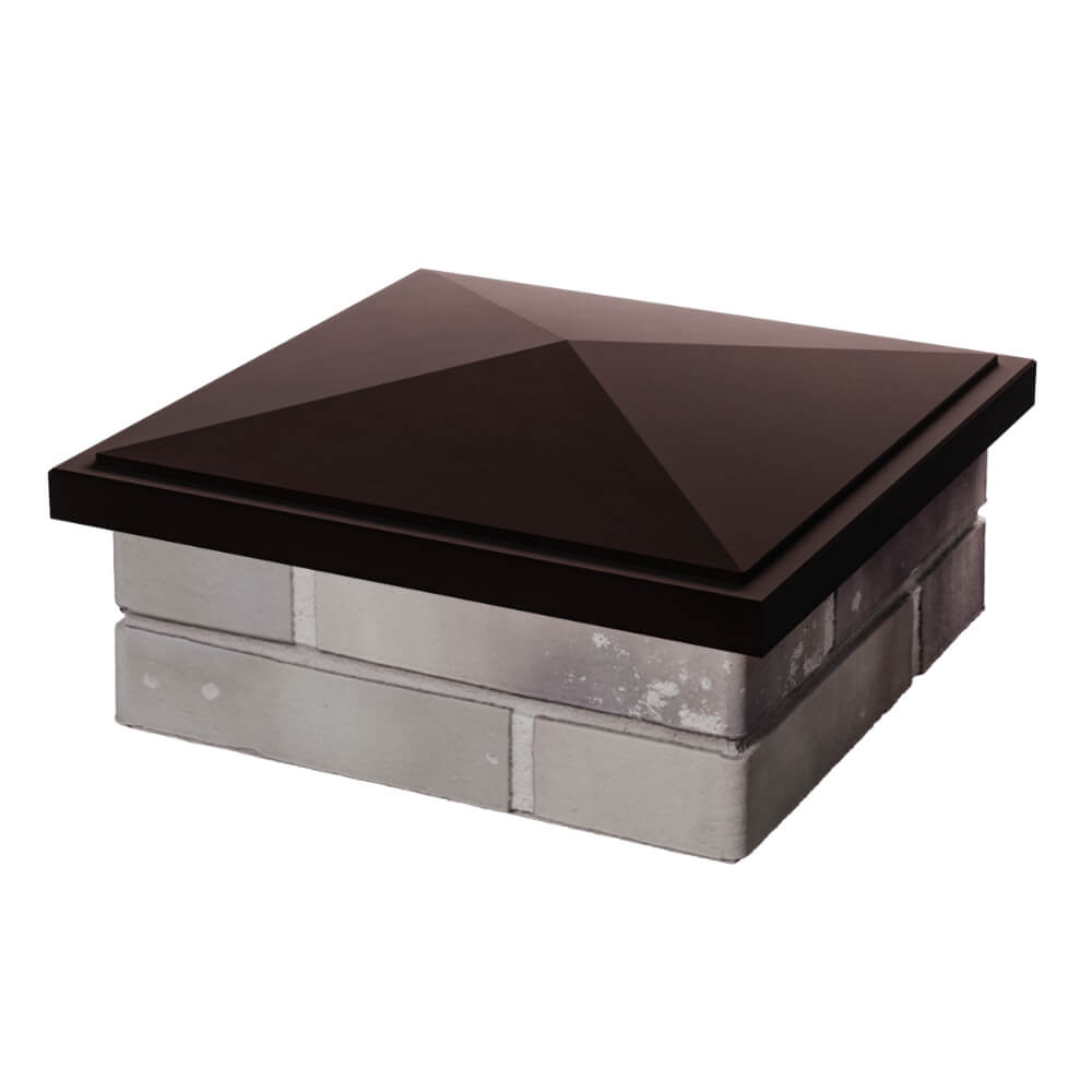 Колпак Zking БонаМоно Коричневый на столб 1.5х1.5 кирпича (385х385, 400х400мм) в Армавире фото