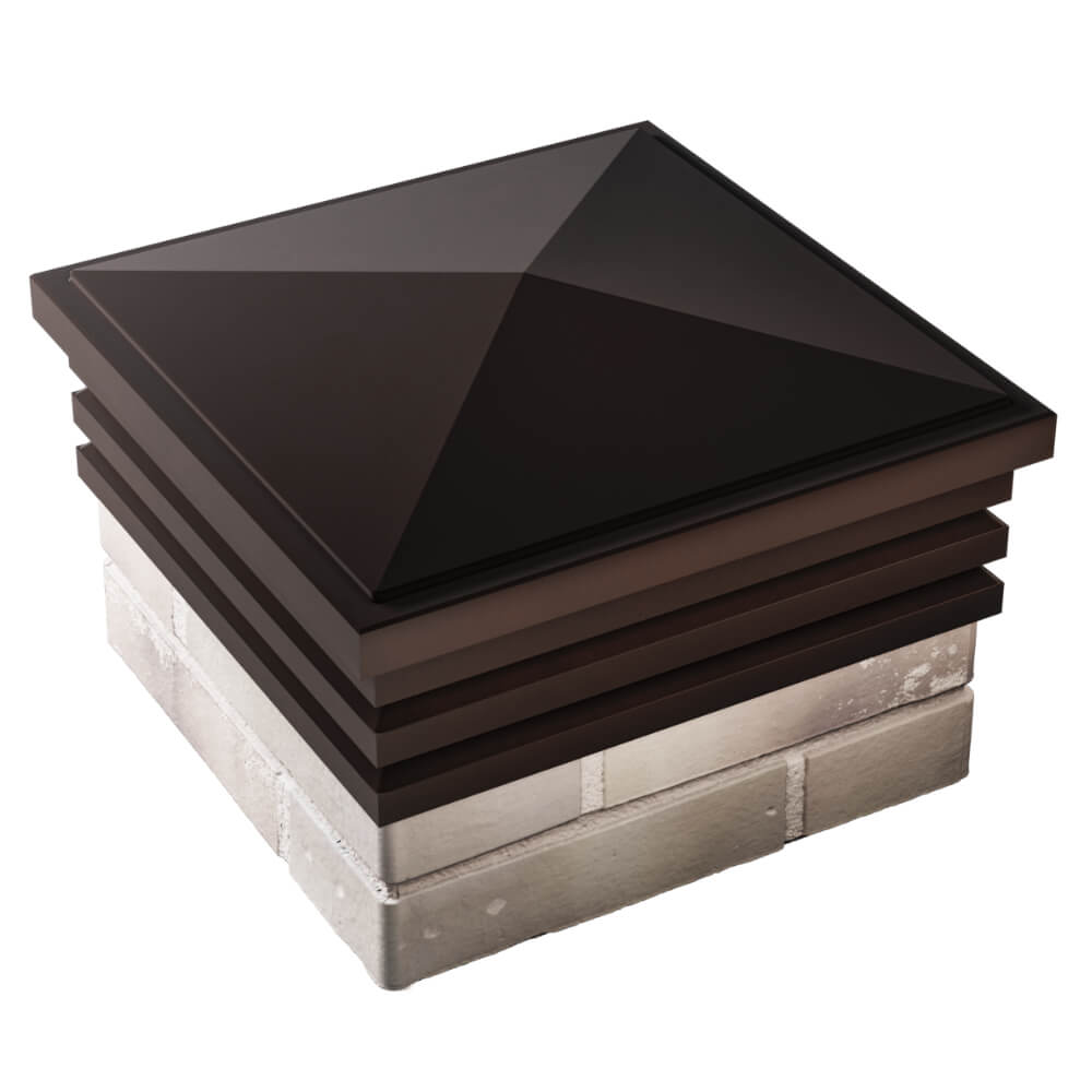 Колпак Zking Бона ХайТек Коричневый на столб 1.5х1.5 кирпича (385х385мм) в Армавире фото