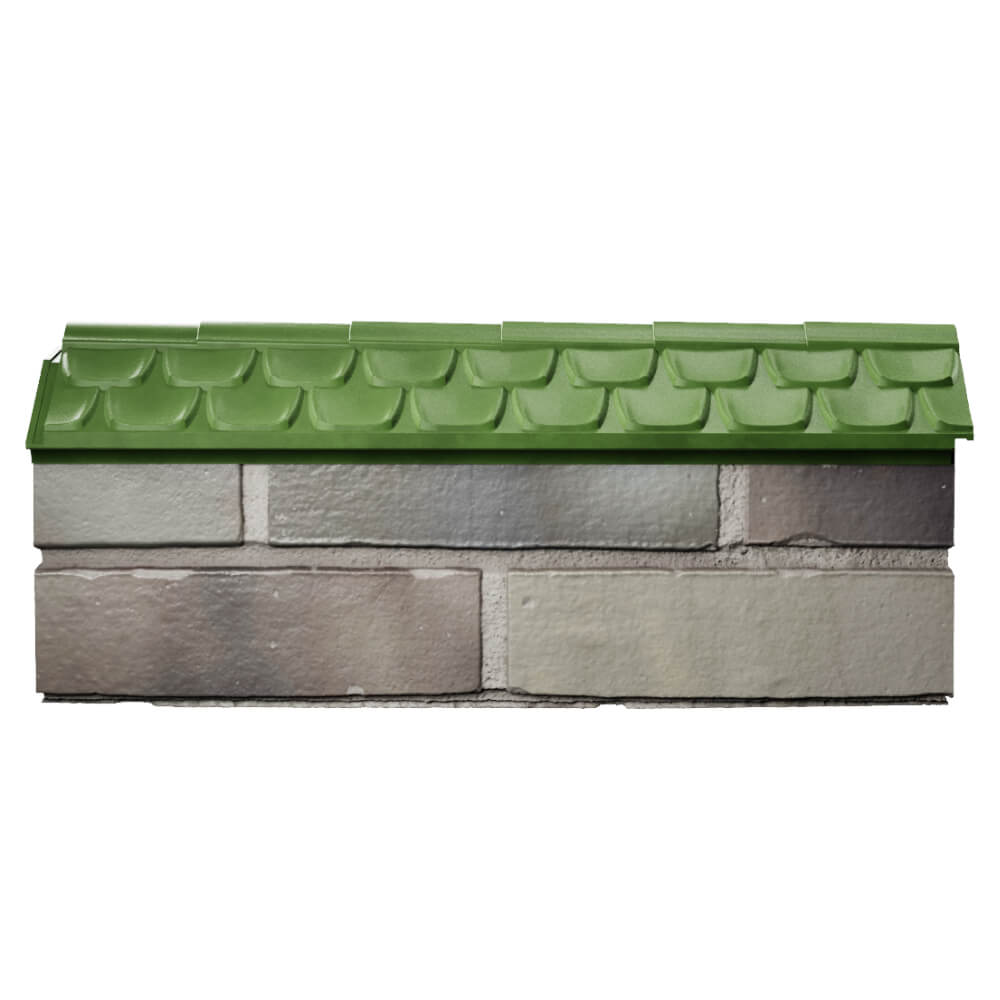 Парапет Zking Эльбрус Зеленый с посадкой на 0.5 кирпича (130мм) в Армавире фото