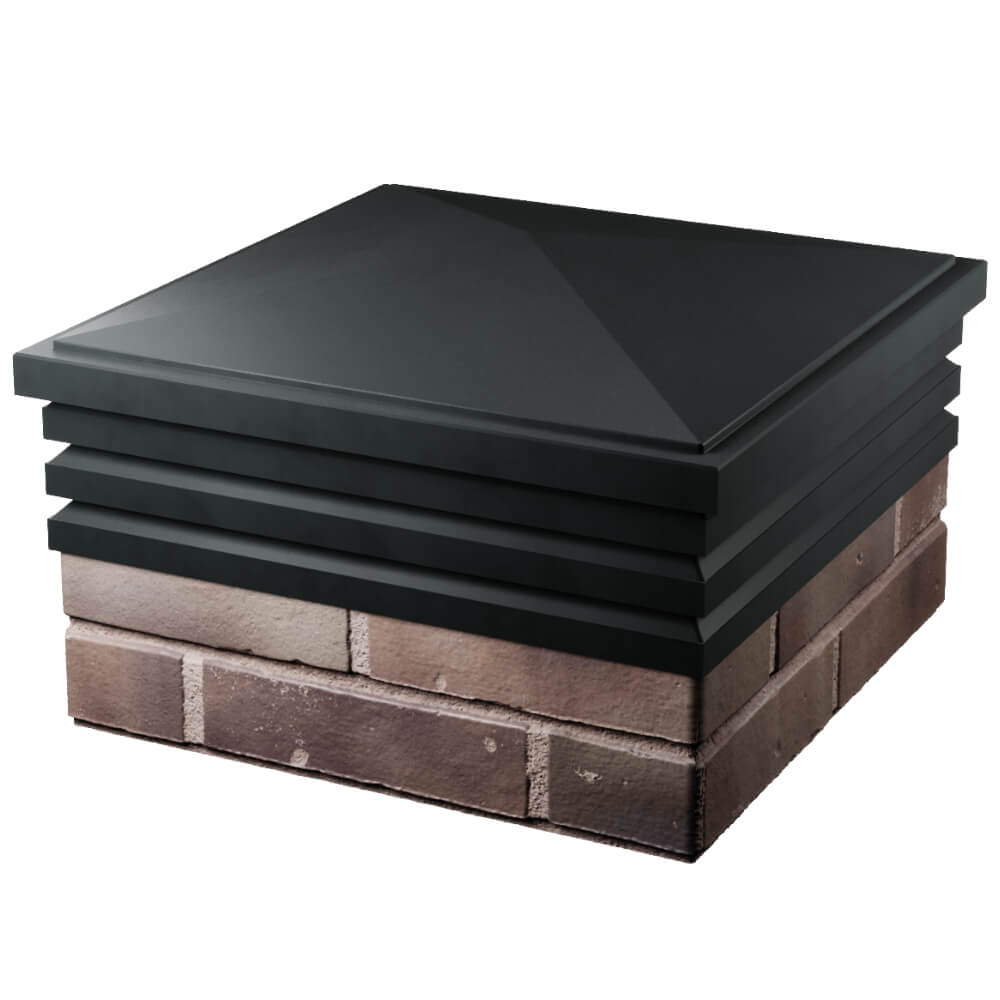 Колпак Zking Бона ХайТек Черный на столб 2х2 кирпича (513х513мм) в Армавире фото