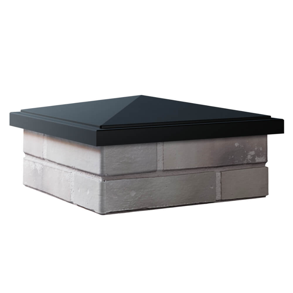 Колпак Zking БонаМоно Черный на столб 1.5х1.5 кирпича (385х385, 400х400мм) в Армавире фото