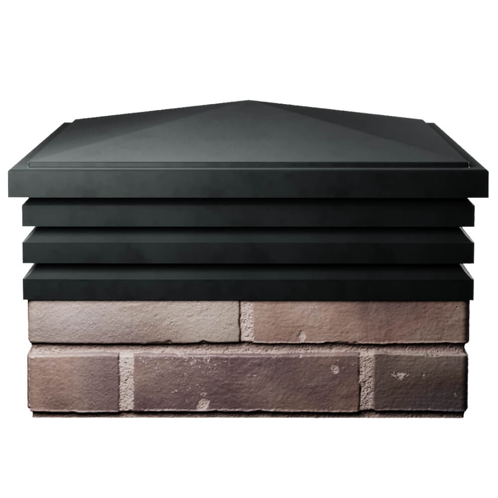 Колпак Zking Бона ХайТек Черный на столб 2х2 кирпича (513х513мм) Армавир фото