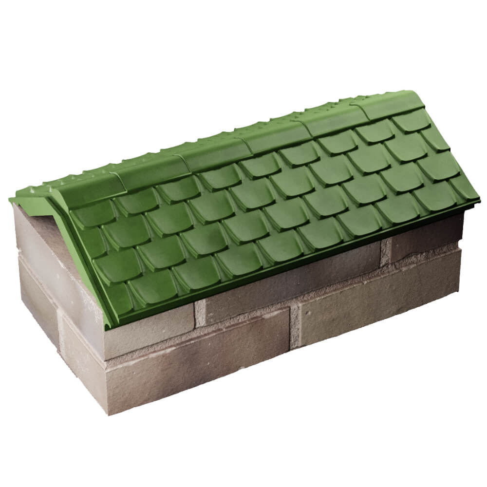 Парапет Zking Эльбрус Зеленый с посадкой на 1 кирпич (255мм) в Армавире фото