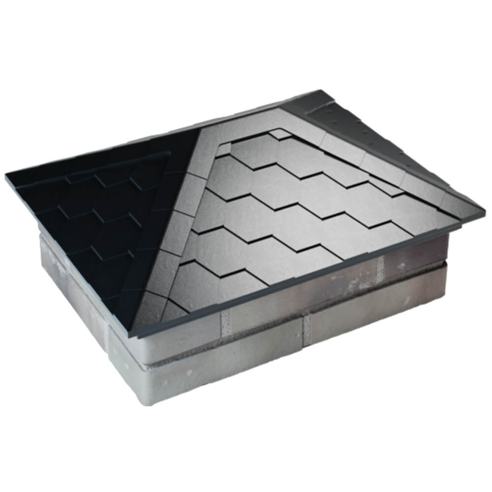 Колпак Zking Эверест Черный на столб 2х1.5 кирпича (520х390мм) Армавир фото