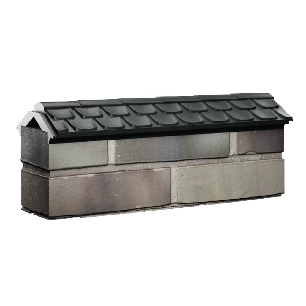 Парапет Zking Эльбрус Черный с посадкой на 0.5 кирпича (130мм) Армавир фото