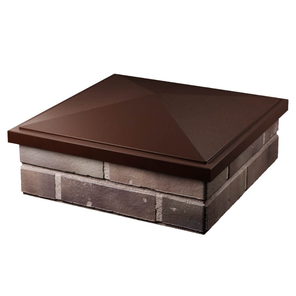 Колпак Zking БонаМоно Коричневый на столб 2х2 кирпича (515х515, 530х530мм) в Армавире фото