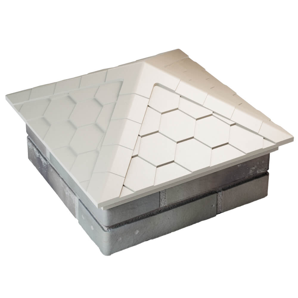 Колпак Zking Эверест Бежевый на столб 1.5х1.5 кирпича (390х390мм) в Армавире фото