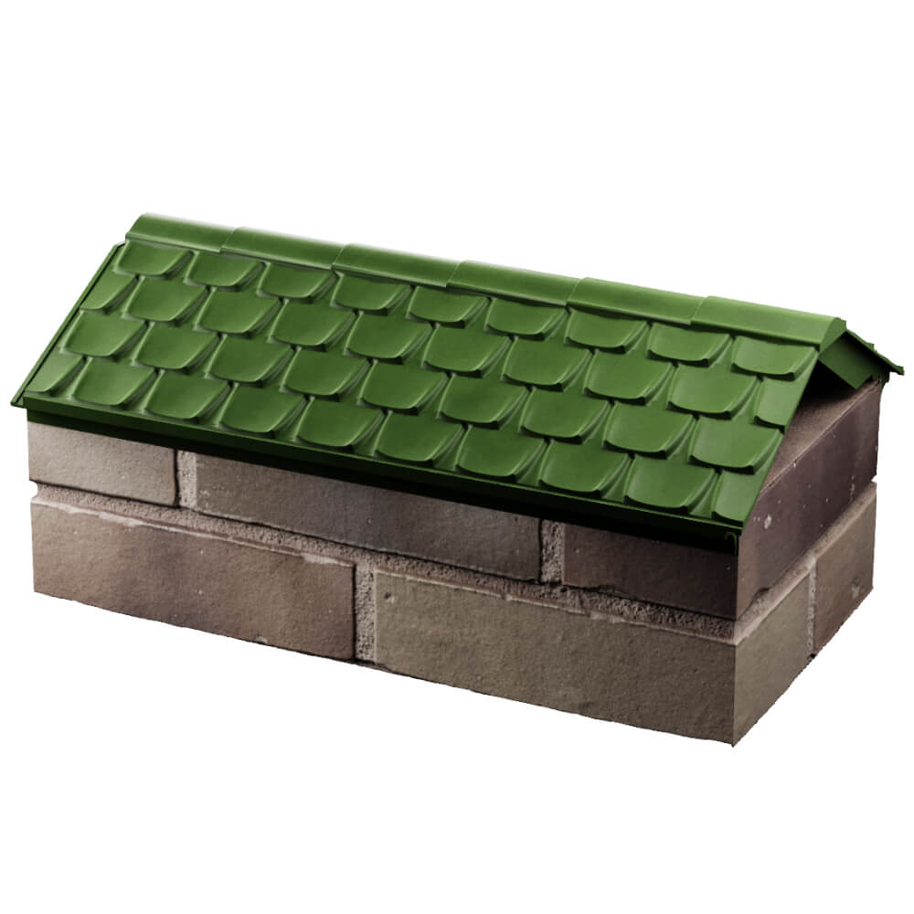 Парапет Zking Эльбрус Зеленый с посадкой на 1 кирпич (255мм) в Армавире фото