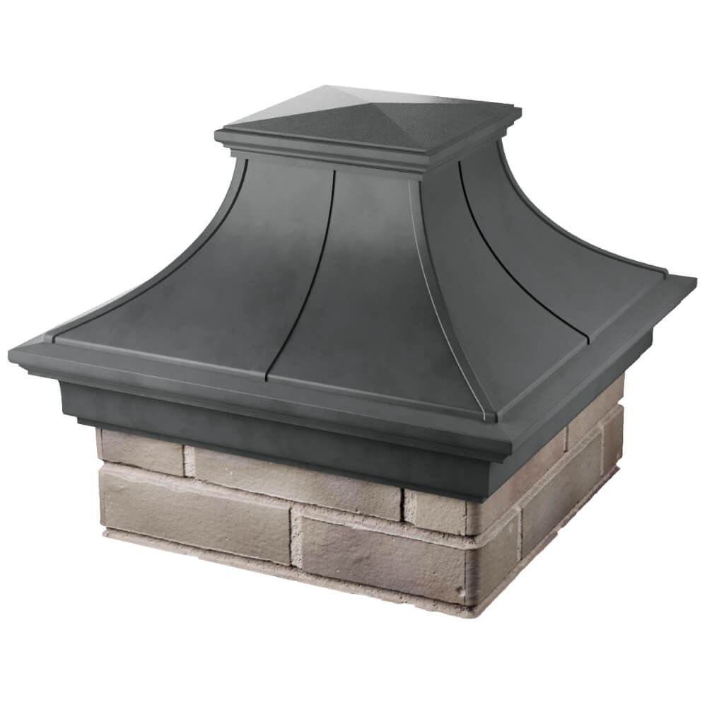 Колпак Zking Монблан Премиум Серый на столб 1.5х1.5 кирпича (385х385мм) в Армавире фото
