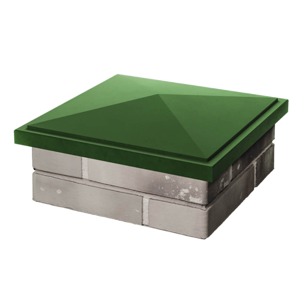 Колпак Zking БонаМоно Зеленый на столб 1.5х1.5 кирпича (385х385, 400х400мм) в Армавире фото