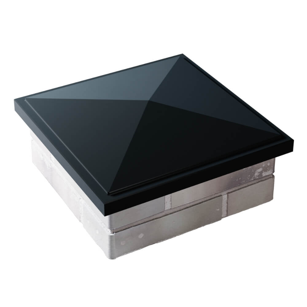 Колпак Zking БонаМоно Черный на столб 1.5х1.5 кирпича (385х385, 400х400мм) в Армавире фото