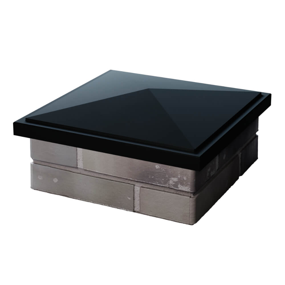 Колпак Zking БонаМоно Черный на столб 1.5х1.5 кирпича (385х385, 400х400мм) в Армавире фото