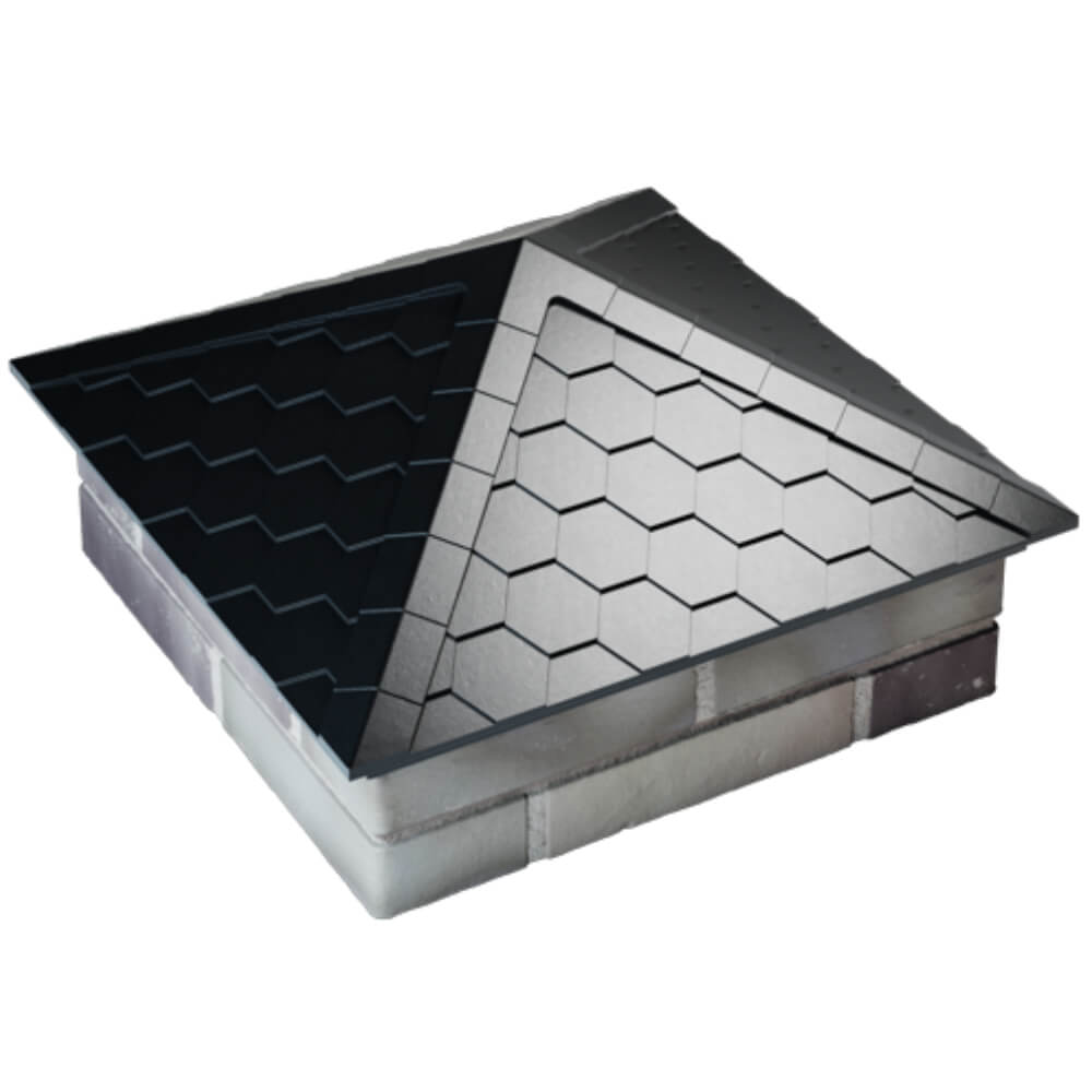 Колпак Zking Эверест Черный на столб 2х2 кирпича (535х535мм) Армавир фото