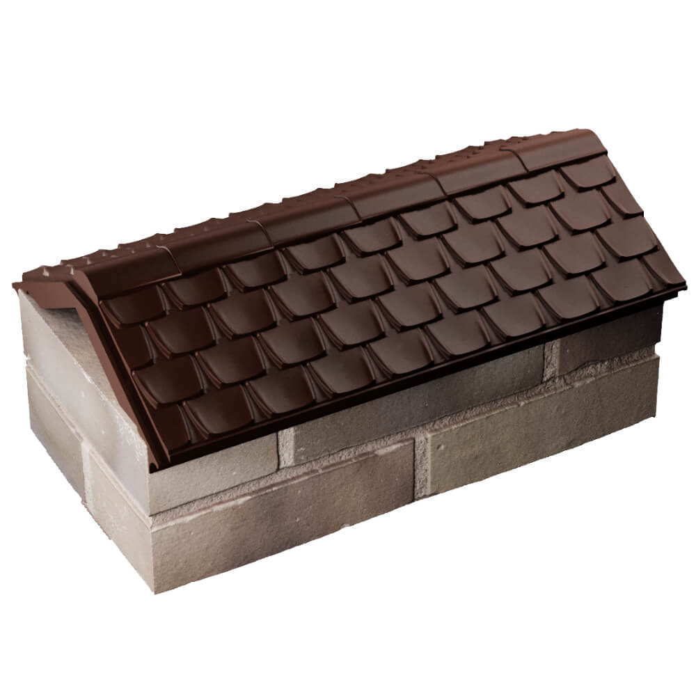 Парапет Zking Эльбрус Коричневый с посадкой на 1 кирпич (255мм) в Армавире фото