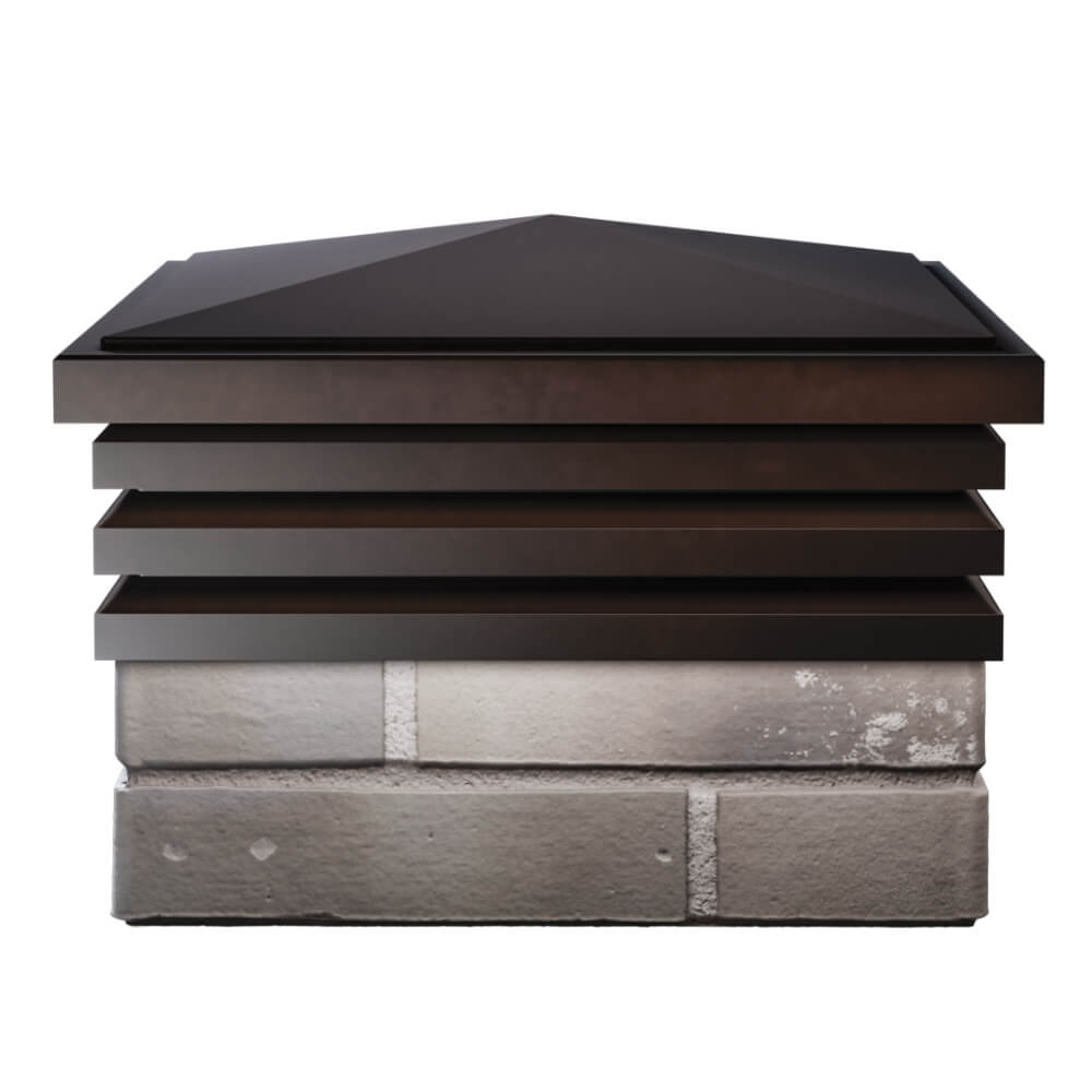 Колпак Zking Бона ХайТек Коричневый на столб 1.5х1.5 кирпича (385х385мм) Армавир фото