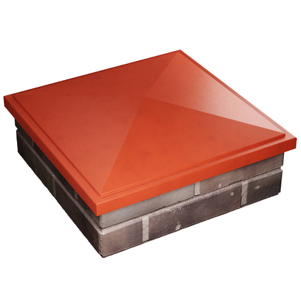 Колпак Zking БонаМоно Красный на столб 2х2 кирпича (515х515, 530х530мм) в Армавире фото