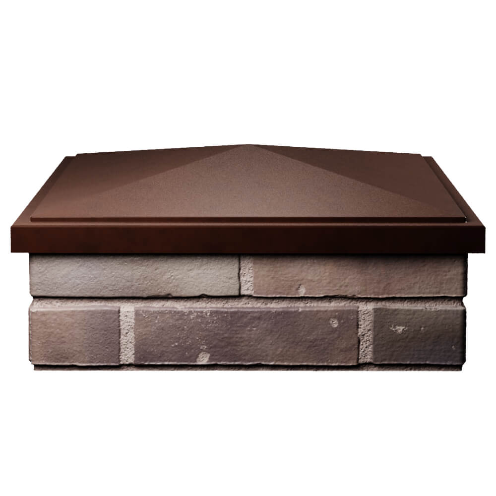 Колпак Zking БонаМоно Коричневый на столб 2х2 кирпича (515х515, 530х530мм) Армавир фото