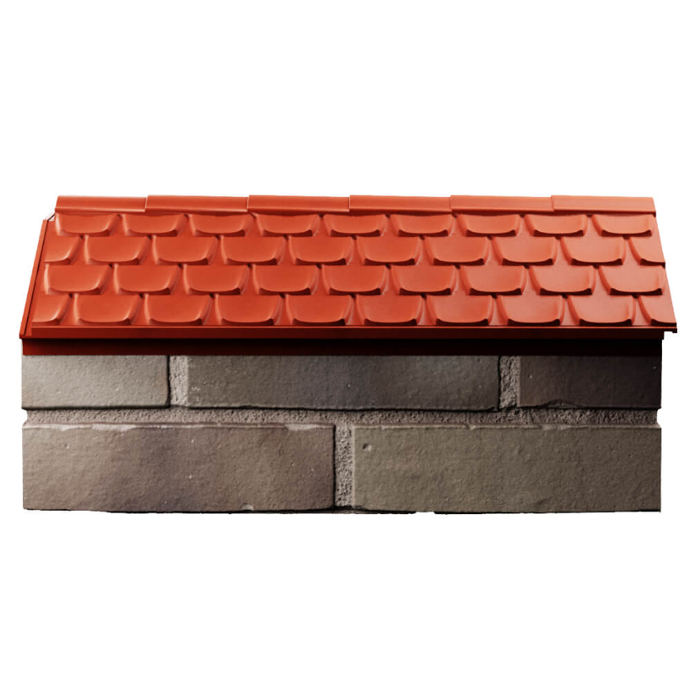 Парапет Zking Эльбрус Красный с посадкой на 1 кирпич (255мм) в Армавире фото