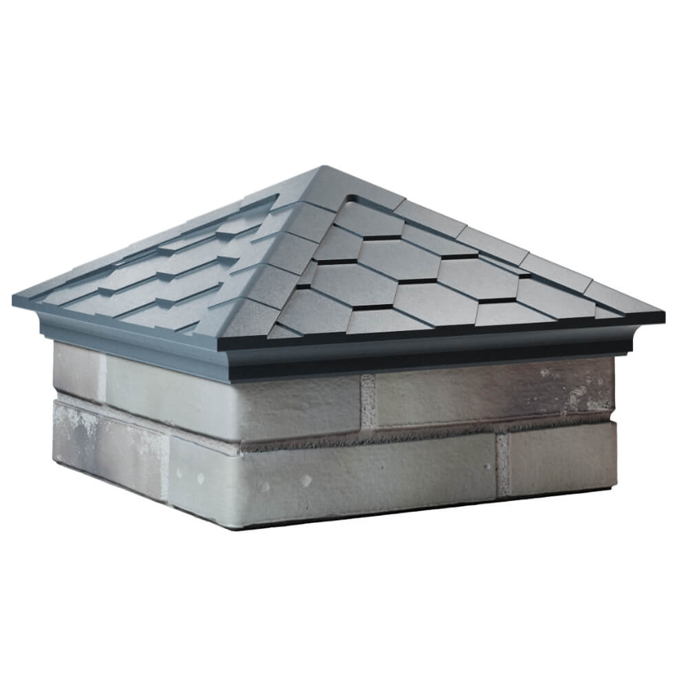 Колпак Zking Эверест Серый на столб 1.5х1.5 кирпича (390х390мм) в Армавире фото