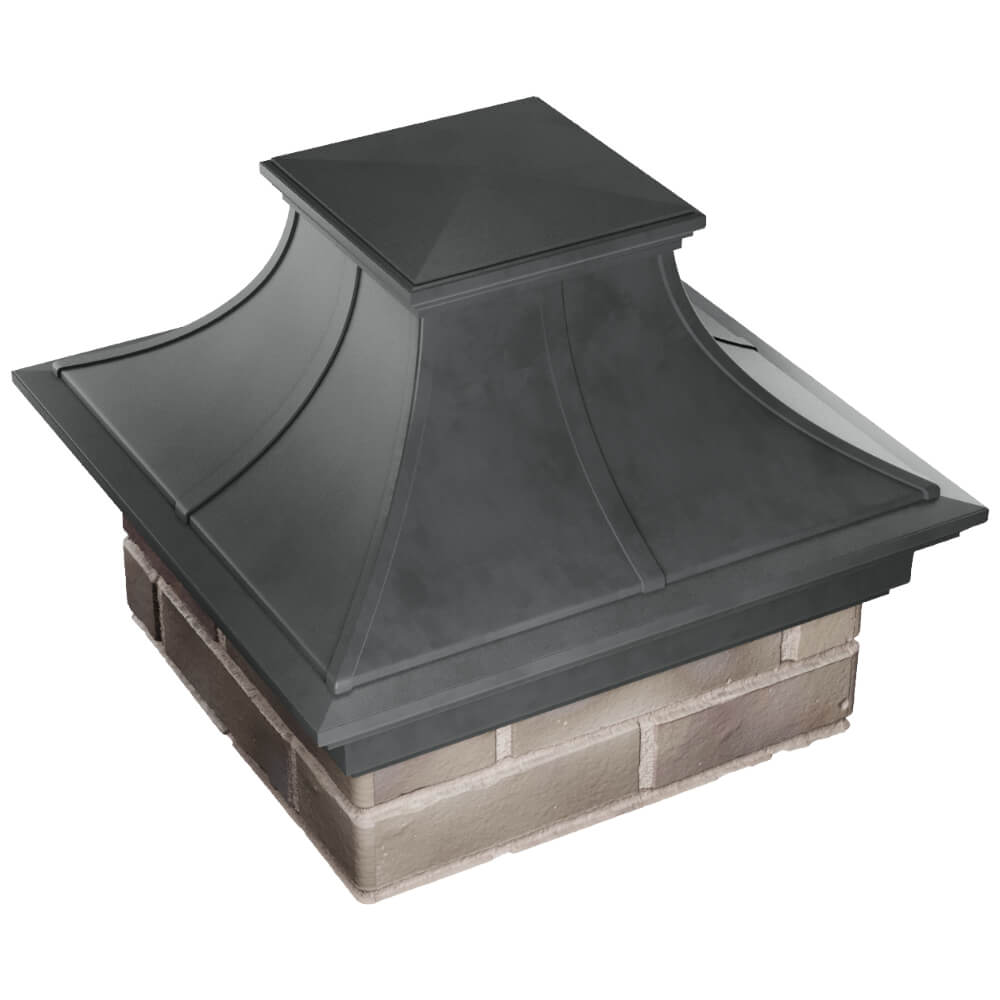 Колпак Zking Монблан Премиум Серый на столб 1.5х1.5 кирпича (385х385мм) в Армавире фото