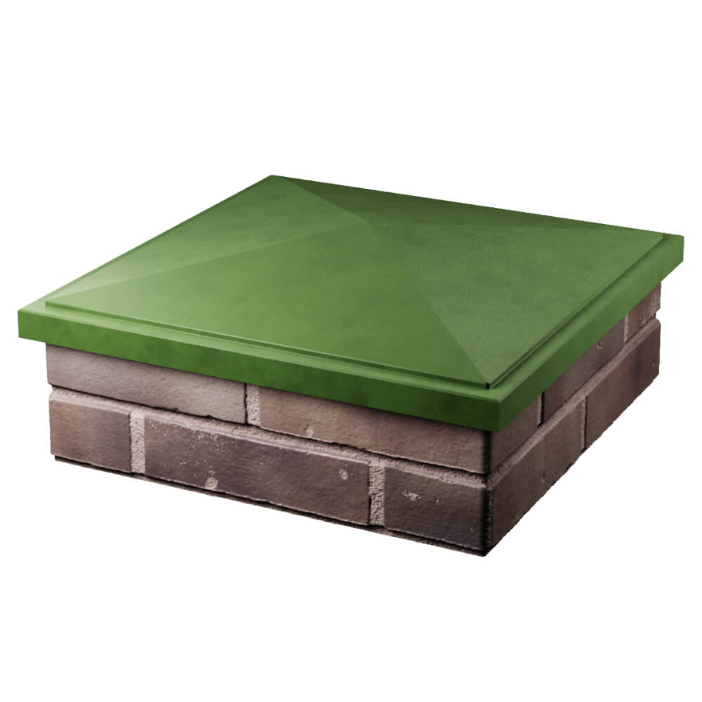 Колпак Zking БонаМоно Зеленый на столб 2х2 кирпича (515х515, 530х530мм) в Армавире фото