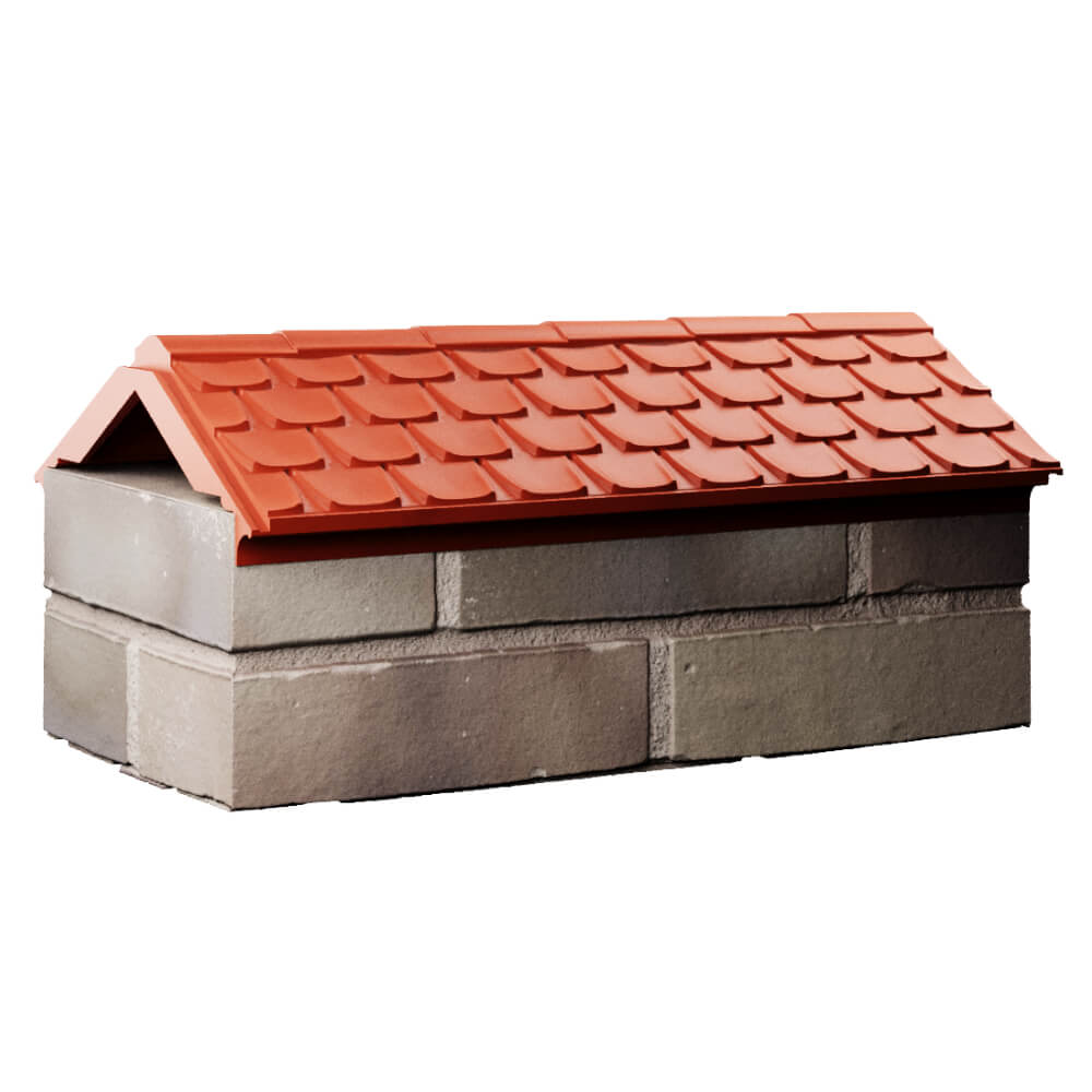 Парапет Zking Эльбрус Красный с посадкой на 1 кирпич (255мм) Армавир фото