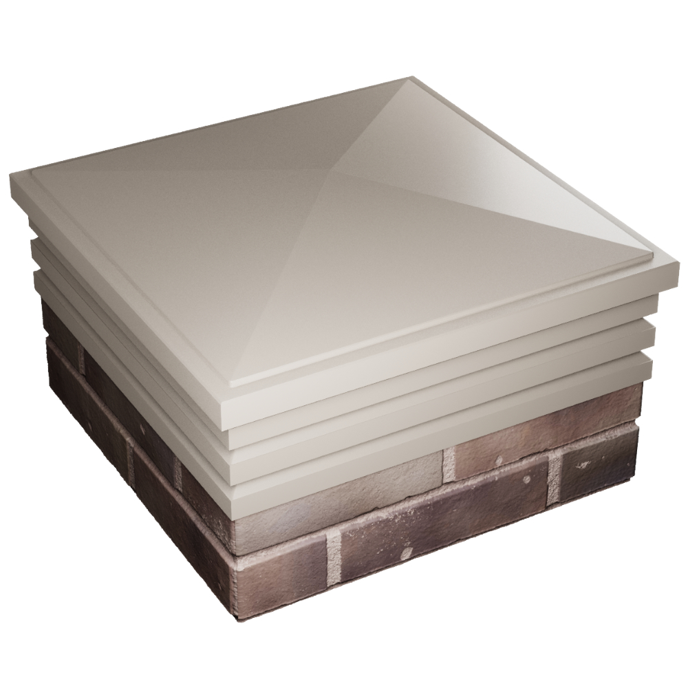 Колпак Zking Бона ХайТек Бежевый на столб 2х2 кирпича (513х513мм) в Армавире фото