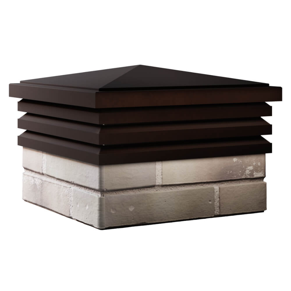 Колпак Zking Бона ХайТек Коричневый на столб 1.5х1.5 кирпича (385х385мм) в Армавире фото