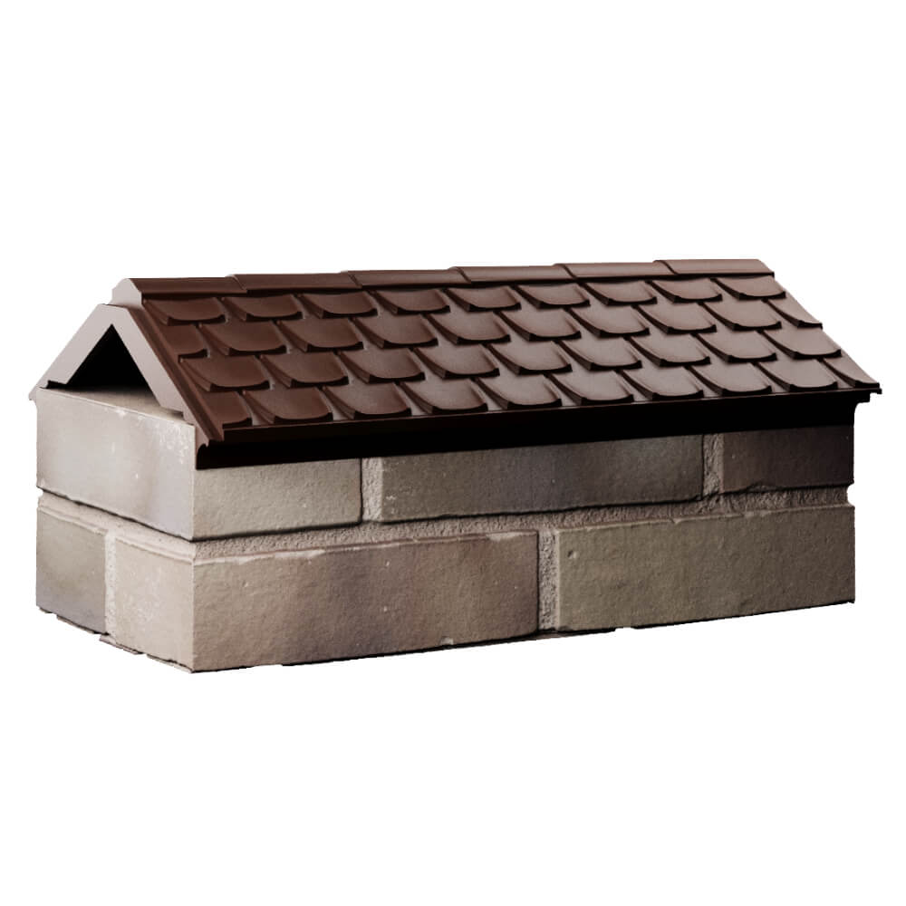 Парапет Zking Эльбрус Коричневый с посадкой на 1 кирпич (255мм) Армавир фото