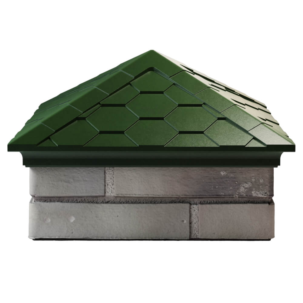 Колпак Zking Эверест Зеленый на столб 1.5х1.5 кирпича (390х390мм) Армавир фото